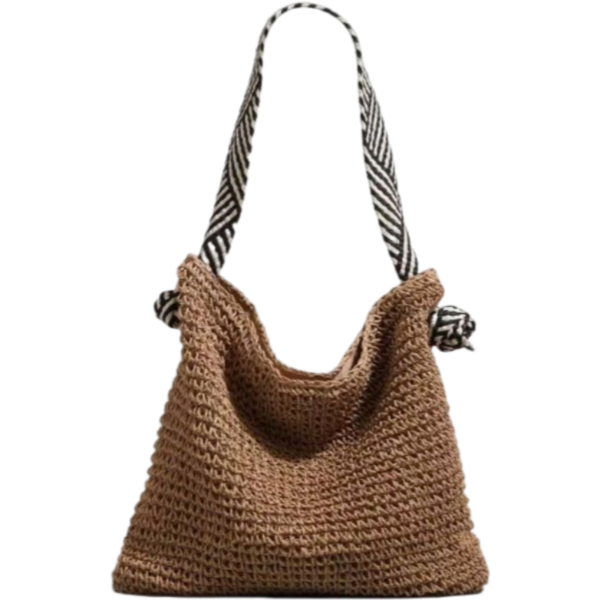 Chic Straw Beach Bag for Women – Stylish & Lightweight Summer Shoulder Bag for Travel, Beach, and Casual Outfits